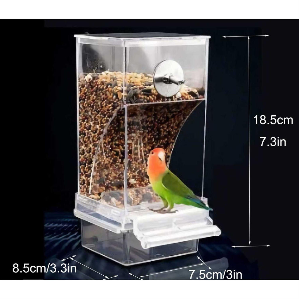 Automatic Bird Feeder for Parakeet Canary Cockatiel Finch J9368