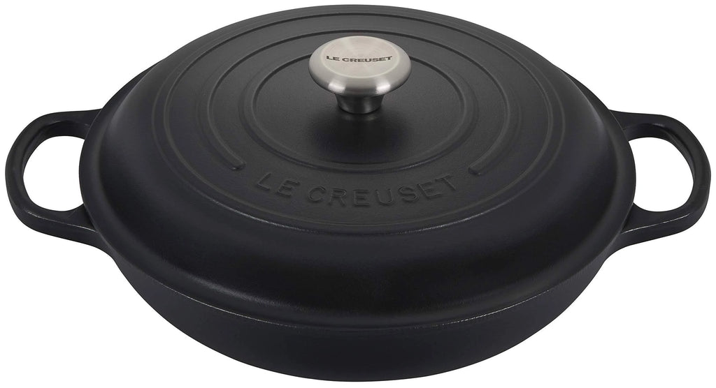 Le Creuset Signature Cast Iron 3.5-Quart Licorice Braiser