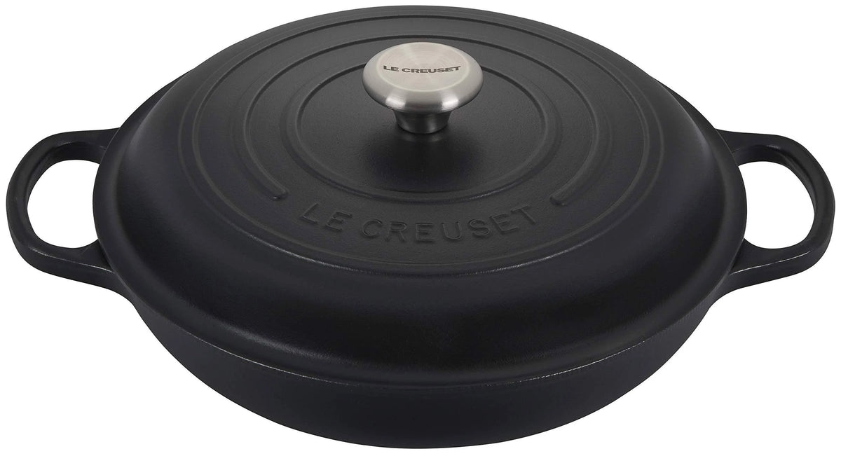 Le Creuset Signature Cast Iron 3.5-Quart Licorice Braiser