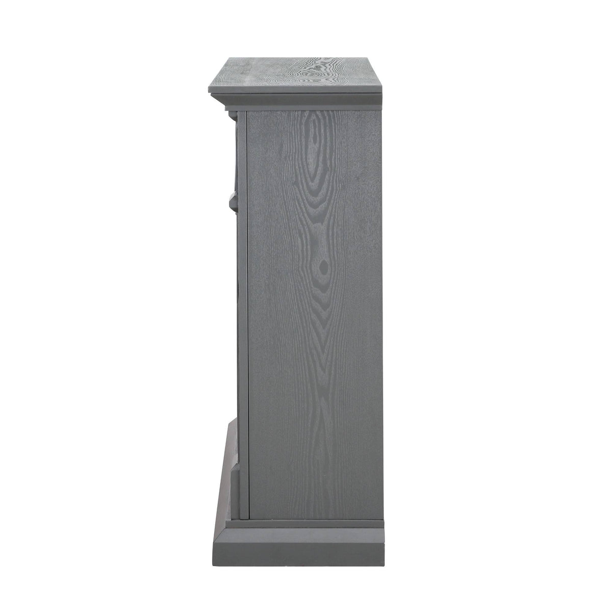 Electric Media Fireplace Gray with Weathered Stone X5503