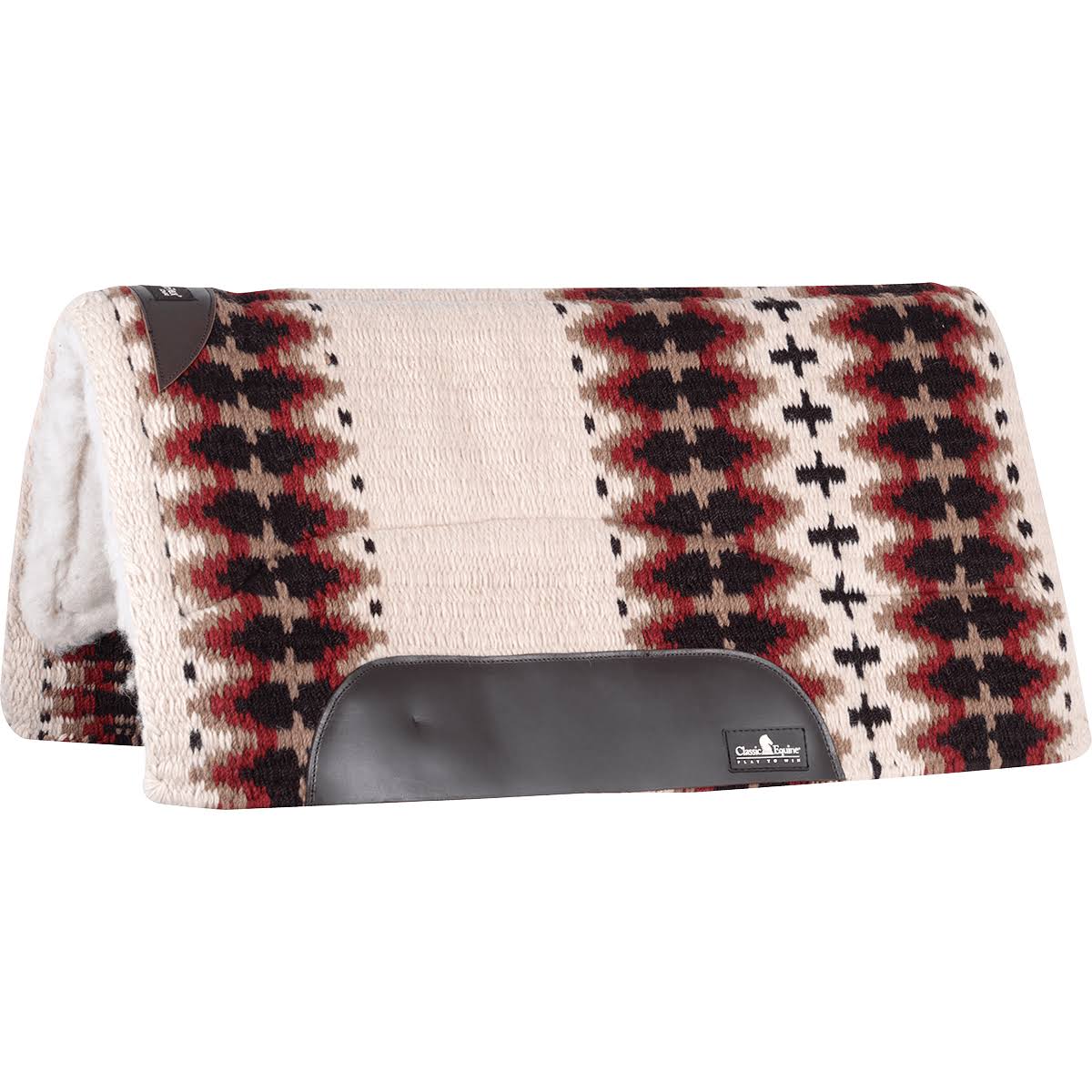 Wool Top Saddle Pad 32x34 Navy Ivory E404527