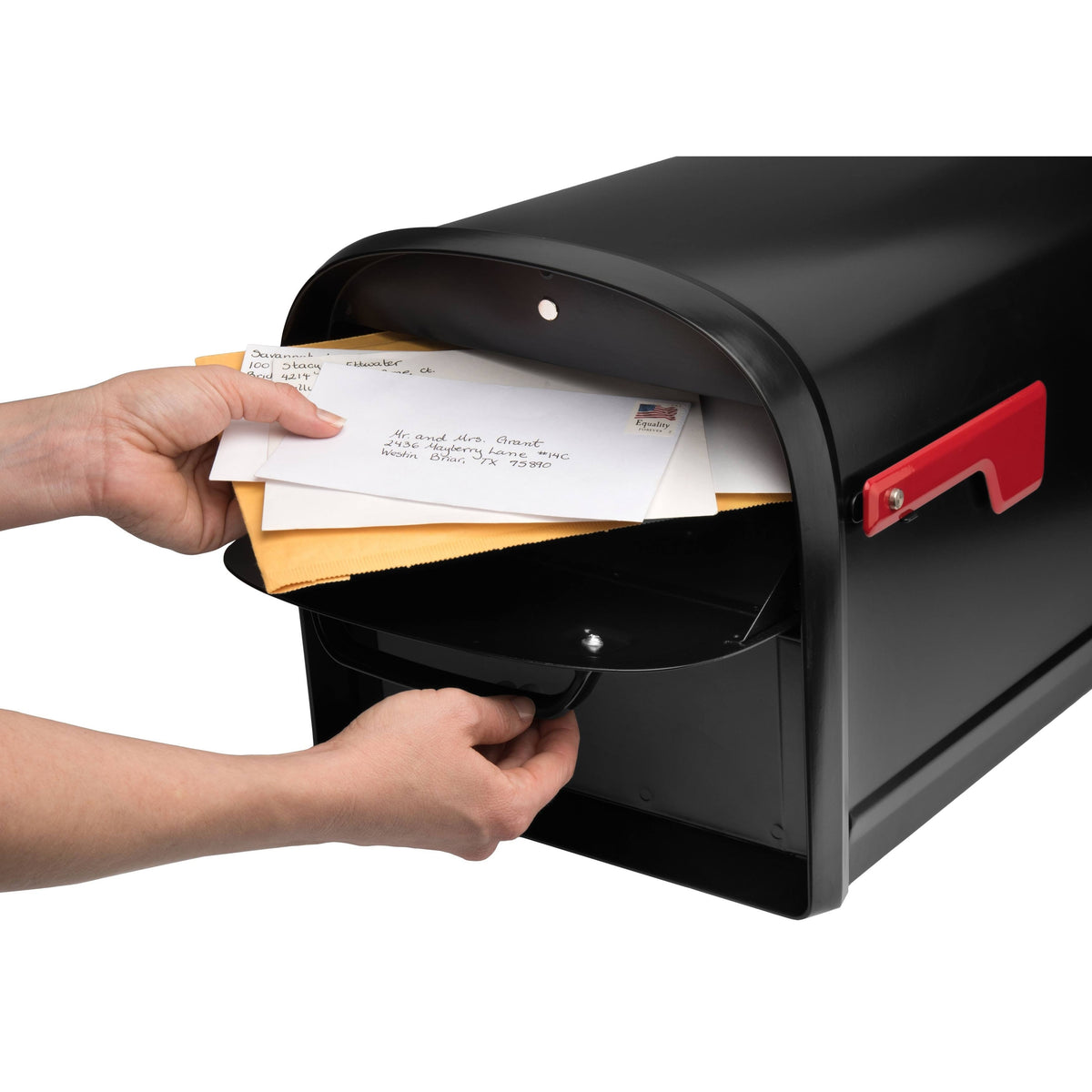Post Mount Locking Mailbox (Black) F4084
