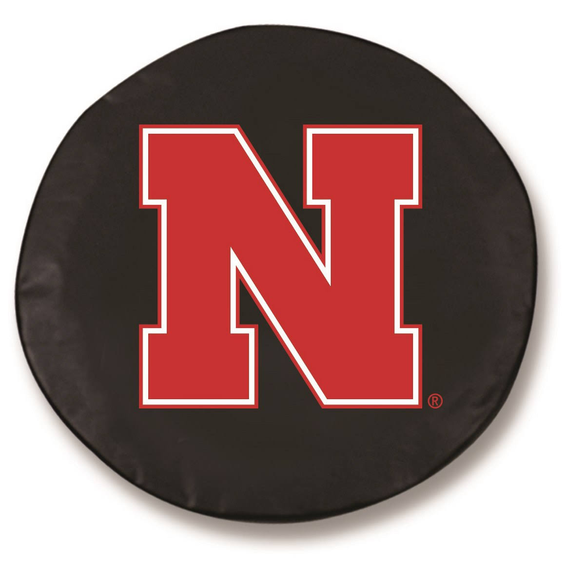 Nebraska Cornhuskers HBS Black Vinyl Fitted Spare Car Tire Cover (32 1/4x22 x 12x22)