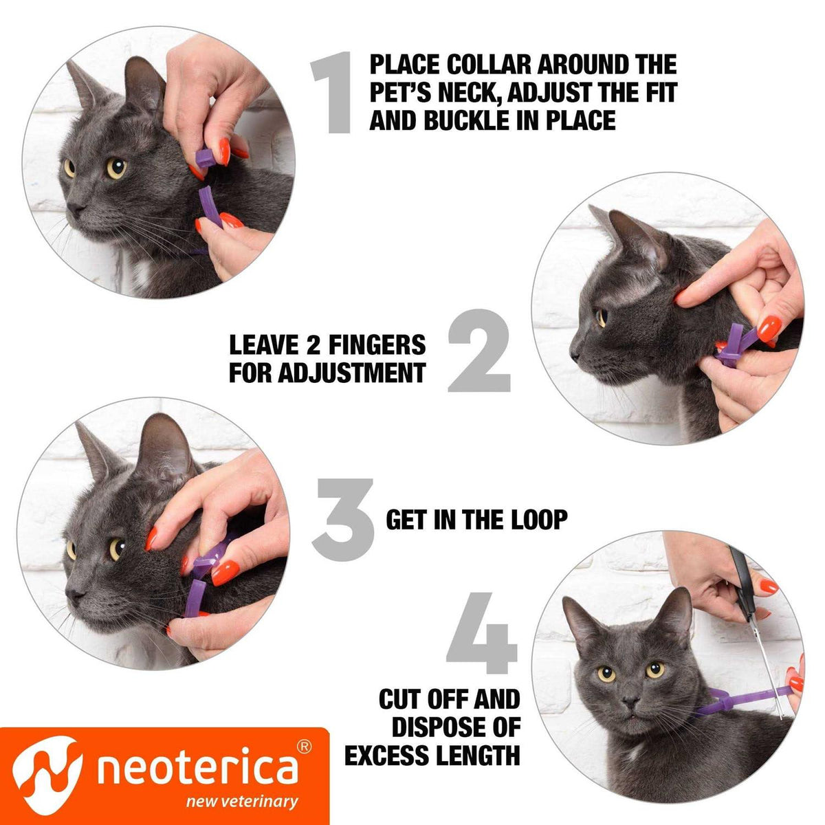 Calming Collar for Cats with Pheromones, Stress Relief A62213