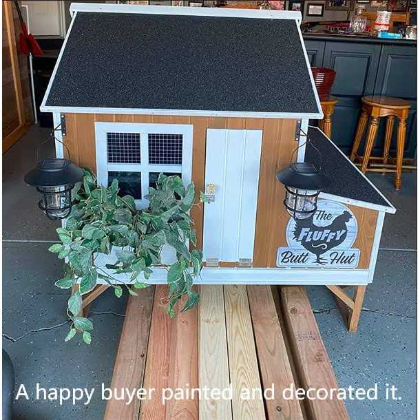Large Wood Chicken Coop Backyard Hen House with 3 Nesting Box R622