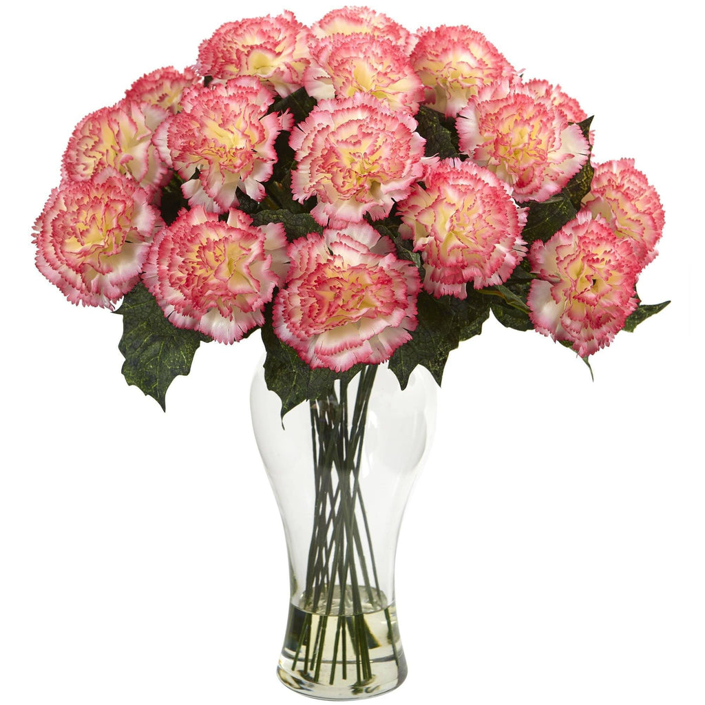 Carnation Arrangement with Vase Orange E6759