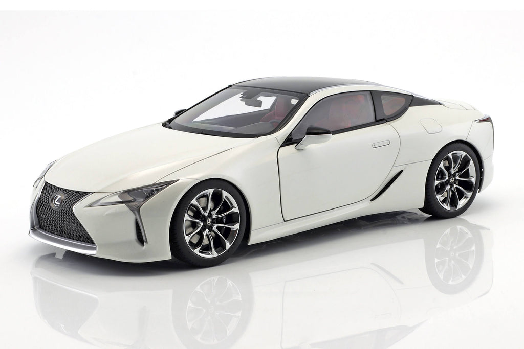 1/18 Diecast Model Car Metallic White with Dark Rose Interior E6778