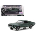 Greenlight 1968 Ford Mustang GT Fastback Green Unrestored Steve McQueen Collection 1930-1980 2018 Detroit Auto Show 1/24 Diecast