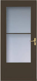 Larson Savannah 36-in x 81-in Brown Mid-View Wood Core Storm Door | 37080042
