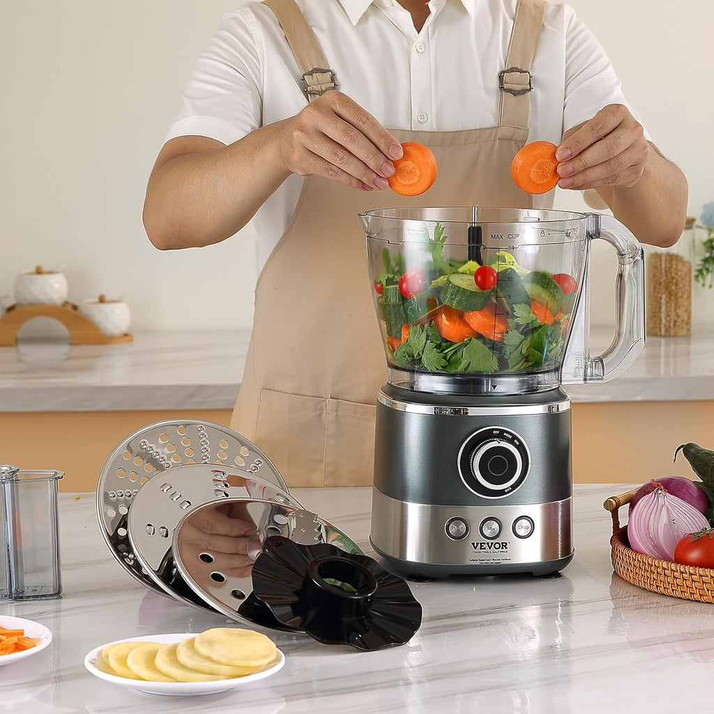 14-Cup Vegetable Chopper, 2-Speed Electric Food Processor J10620