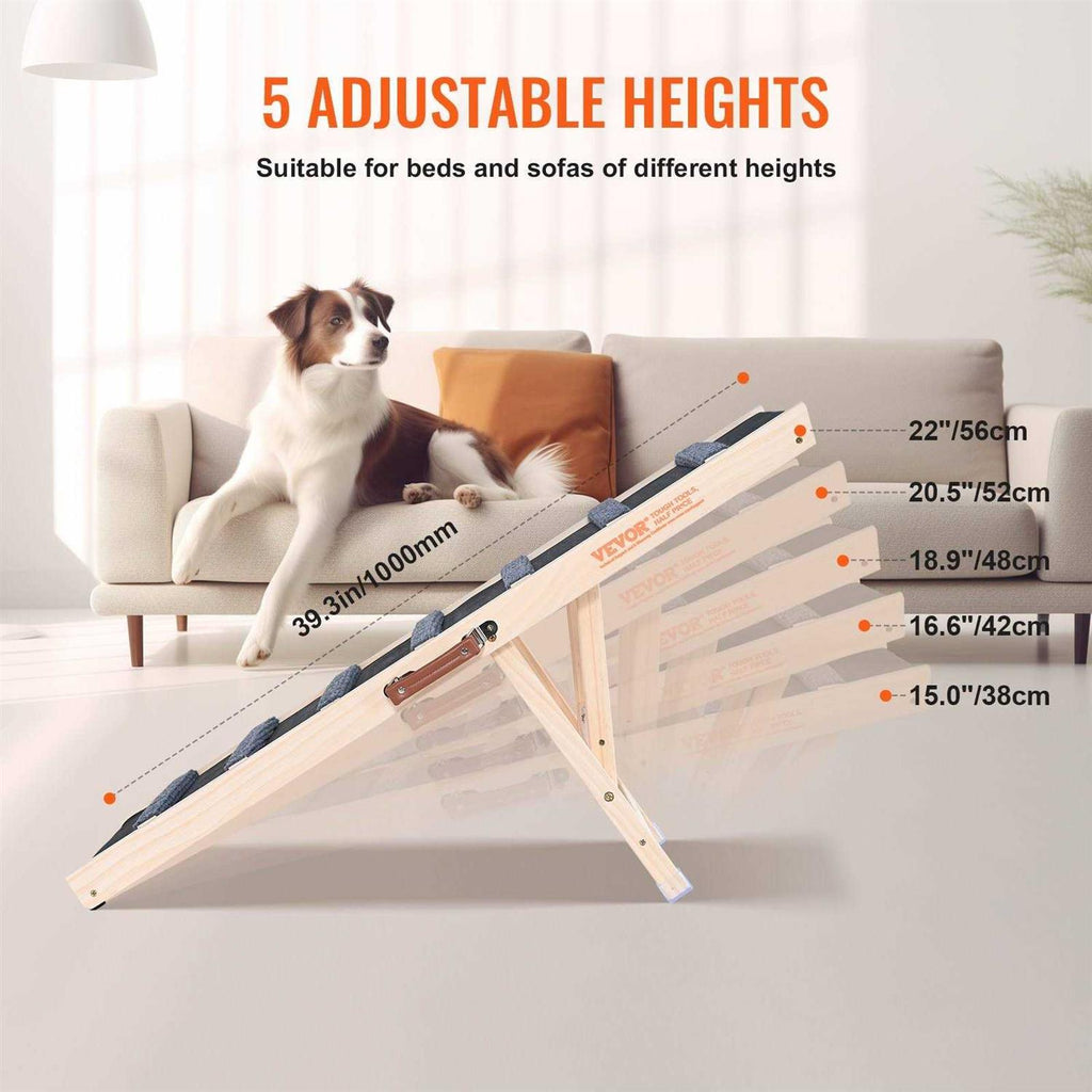 Folding Dog Ramp for Bed, Adjustable for Small Pets E66751