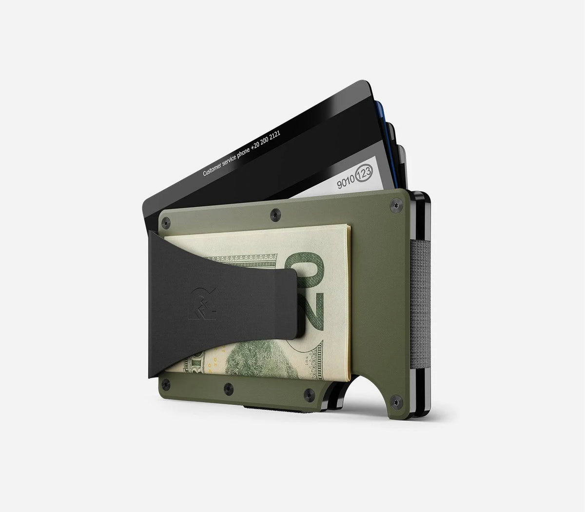 Aluminum Cash Strap Wallet - Matte Olive J912202