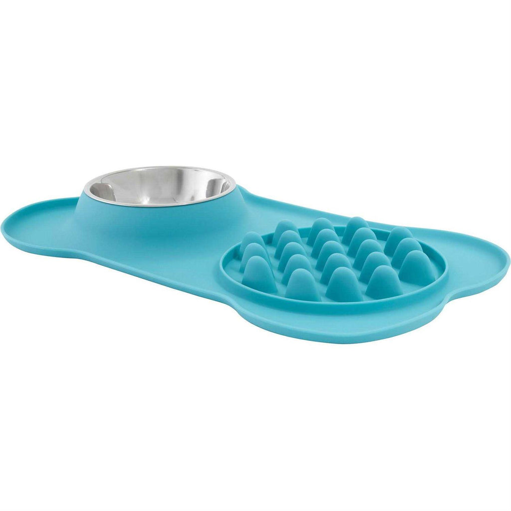 Frisco Silicone Slow Feeder Mat with Stainless Steel Bowl - Pet Supplies online store