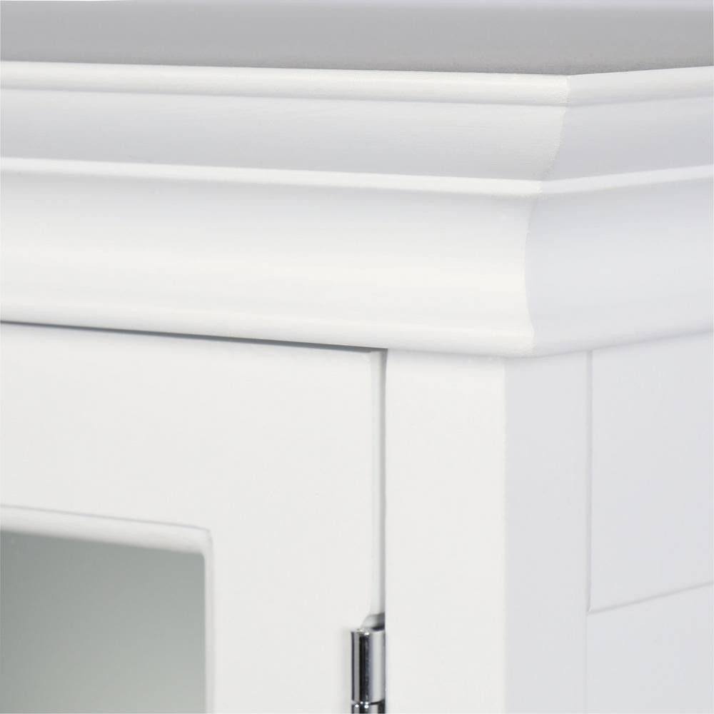Bathroom Linen Cabinet with Drawer and Shelves White J4356