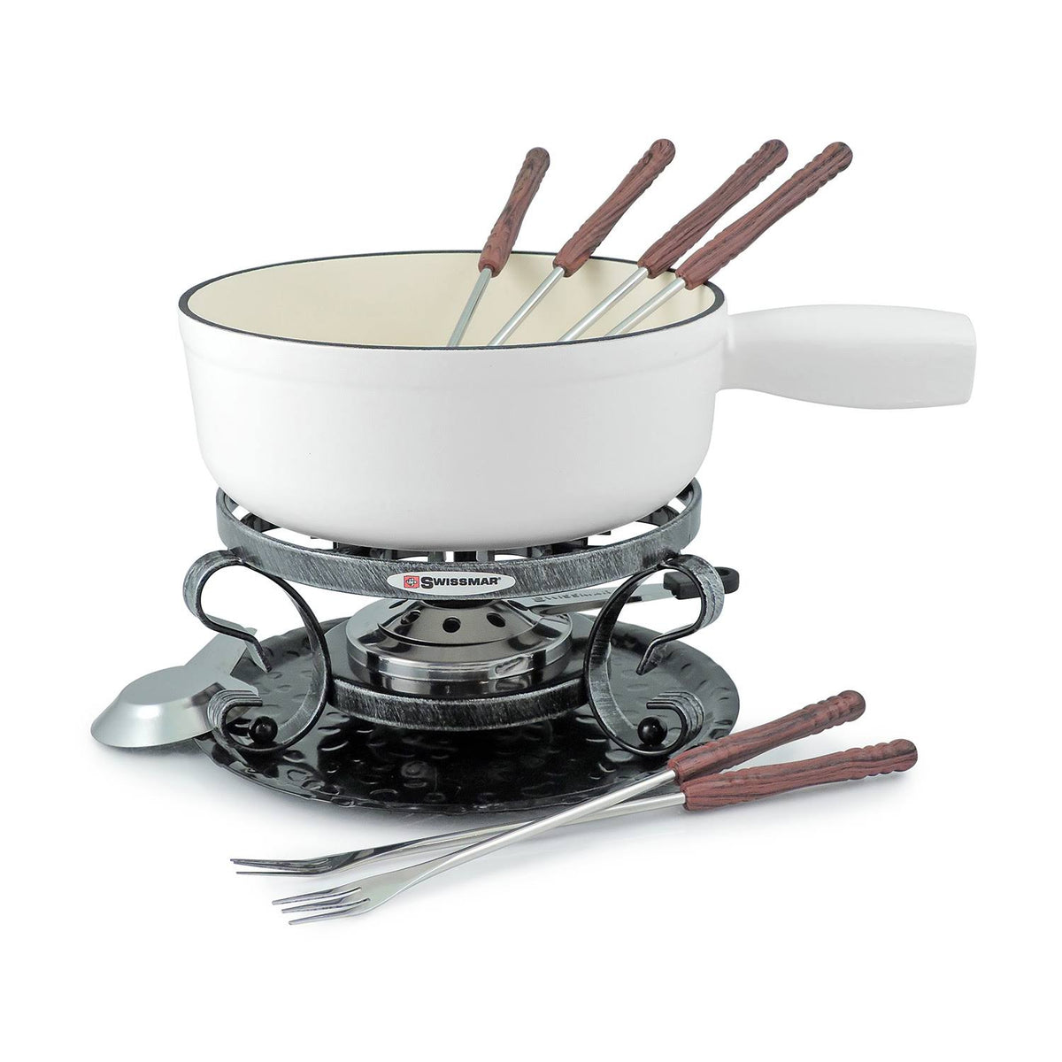 Cheese Fondue Set, 2-Quart, 9-Piece, Cherry Red A118