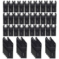 M MOKENEYE 50pcs Wood Oscillating Multitool Saw Blades Universal Quick Release Saw Blades for Fein Porter Cable Black u0026 Deck