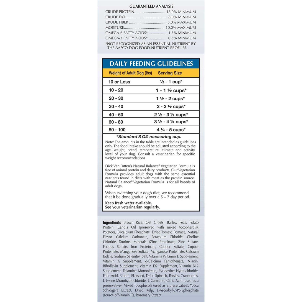 Vegetarian Recipe Dry Dog Food S794