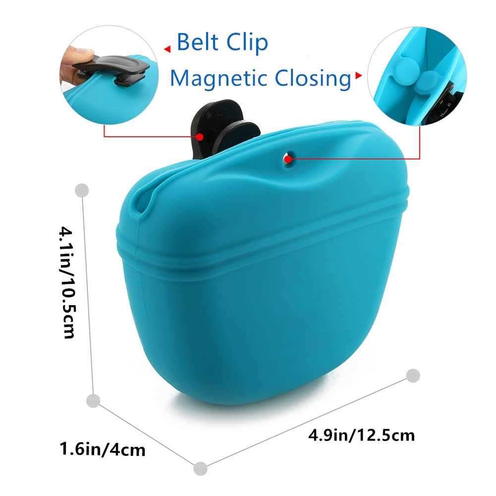 Silicone Dog Treat Pouch with Magnetic Closure and Waist Clip P14851