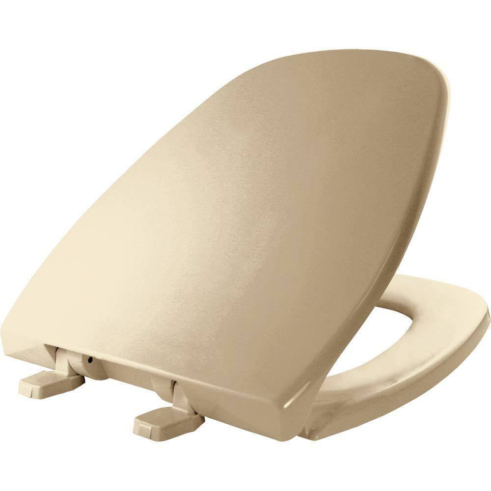 Bemis 1240200346 Eljer Emblem Plastic Round Toilet Seat Biscuit/Linen