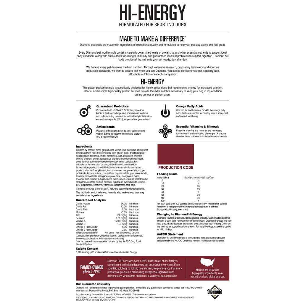 High-Energy Dry Dog Food K90183