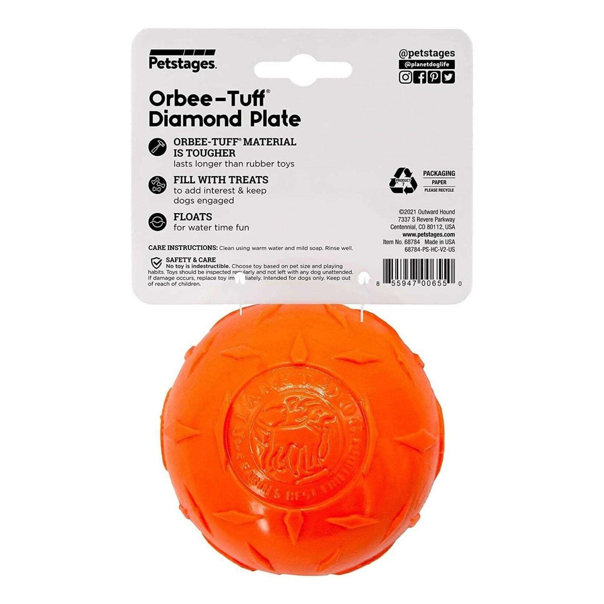 Diamond Plate Ball for Dogs Y21625