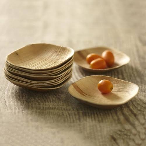 600 Square Palm Leaf Plates, 4 Inch V729953