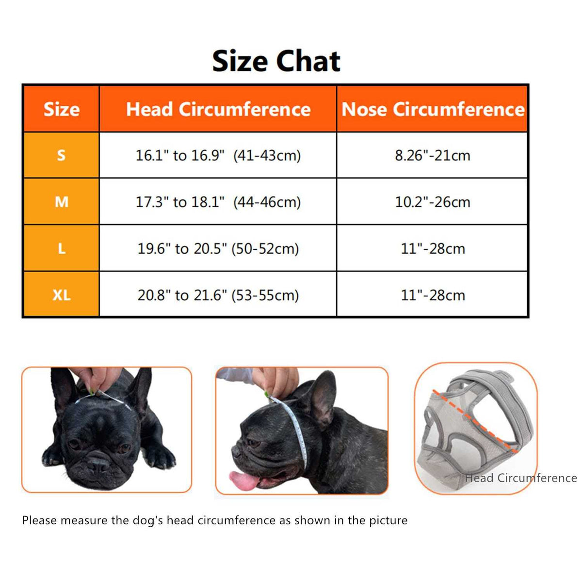 Short Snout Dog Muzzle Adjustable Breathable Mesh D777
