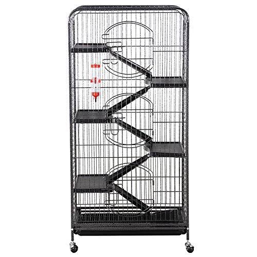 52" 6-Level Indoor Small Animal Cage Hutch with 3 Front Doors C94750