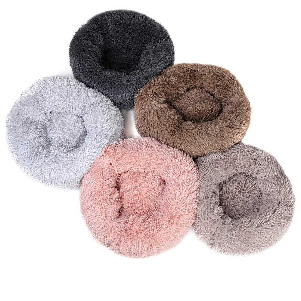 Round Plush Donut Pet Bed for Dogs and Cats H7068