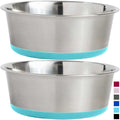 Gorilla Grip Stainless Steel Metal Dog Bowl Set of 2 Rubber Base - Pet Supplies online store