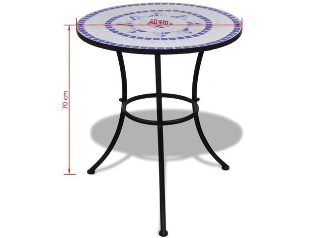 Mosaic Bistro Table Blue and White B9937