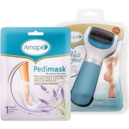 Amope Pedi Perfect Electronic Foot File Dry Foot File + Amope Pedimask - Lavender Oil 1 ea (Pack of 3)