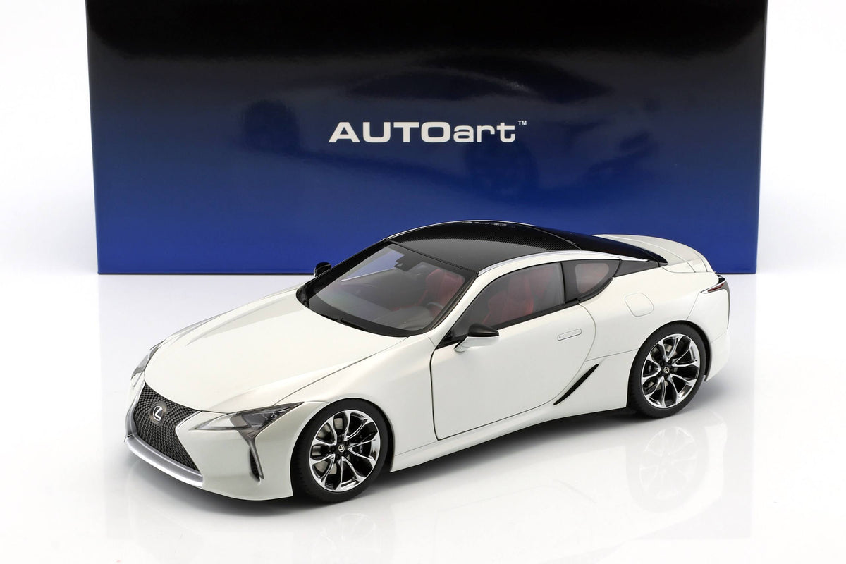1/18 Diecast Model Car Metallic White with Dark Rose Interior E6778