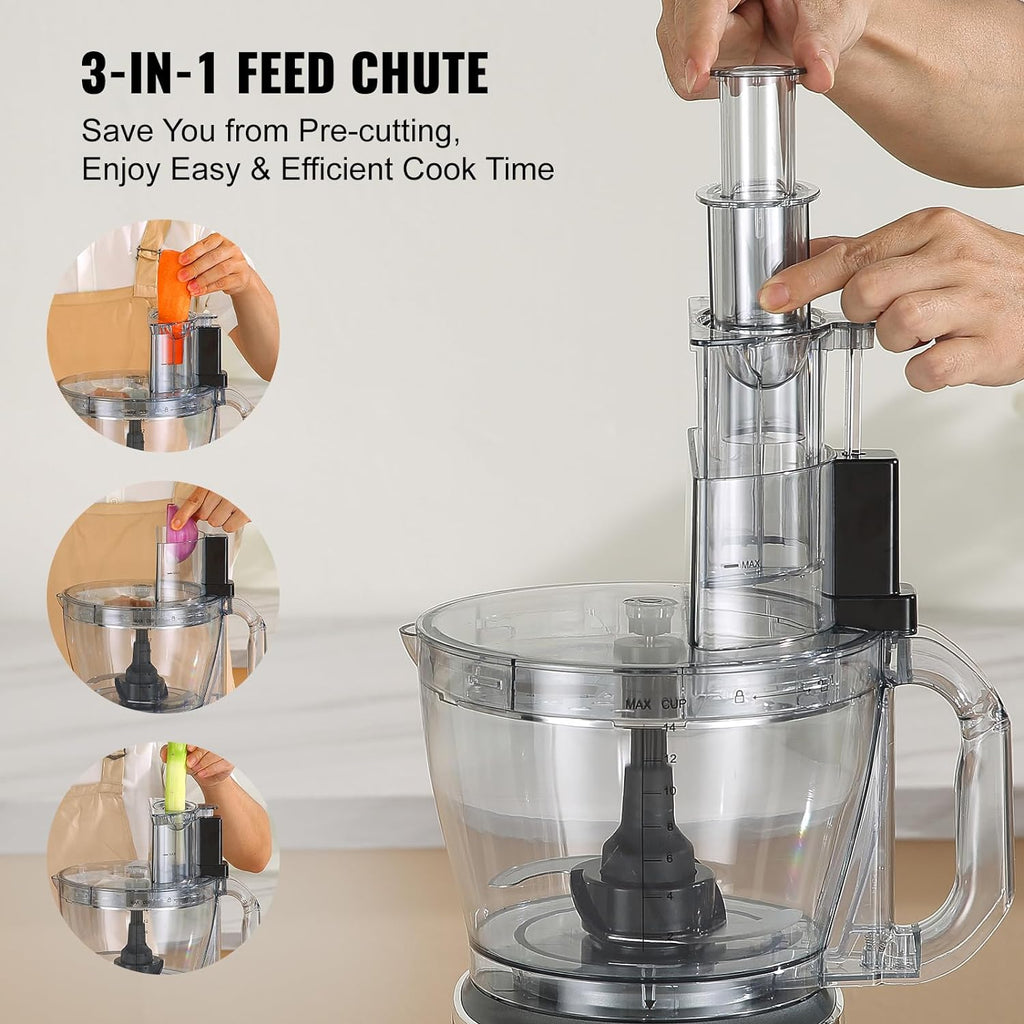 14-Cup Vegetable Chopper, 2-Speed Electric Food Processor J10620