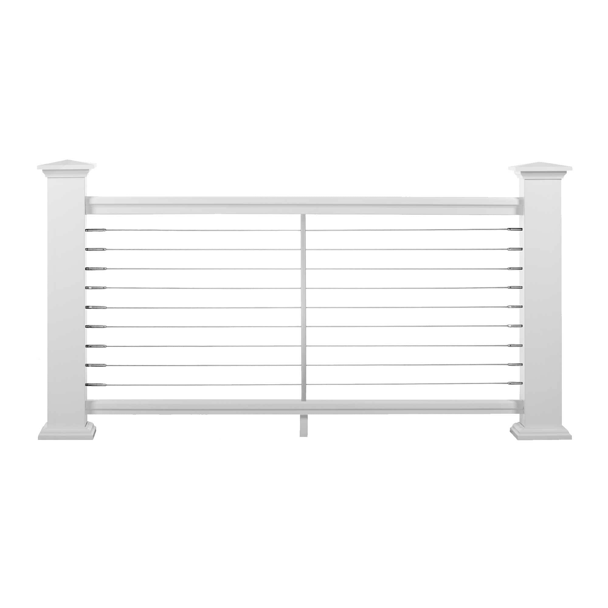 TimberTech Universal Rail Pack for Cable, Glass, or Aluminum Balusters - 6 ft - White