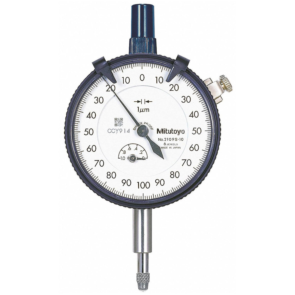 Mitutoyo 2109S-10 Dial Indicator,0 to 1Mm,0-100-0