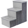 TRIXIE Velour Foldable 3-Step Pet Stairs with Storage - Pet Supplies online store