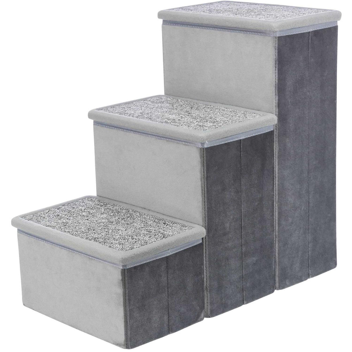 TRIXIE Velour Foldable 3-Step Pet Stairs with Storage - Pet Supplies online store