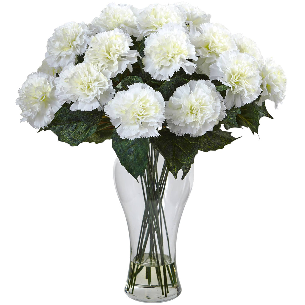 Carnation Arrangement with Vase Orange E6759