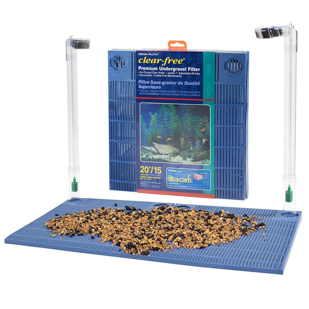 Penn-Plax Clear-Free Premium Under Gravel Aquarium Filter for 15 20 Gallon Tanks - Pet Supplies online store