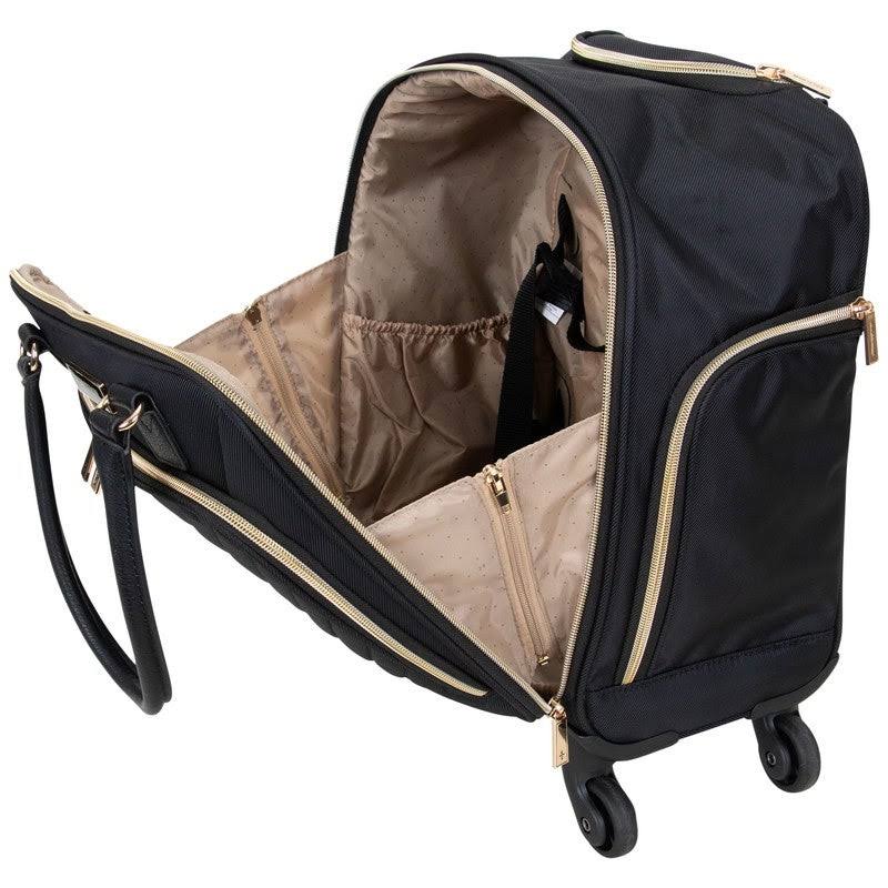 Chevron Quilted 4-Wheel Spinner Carry-On Suitcase T731297