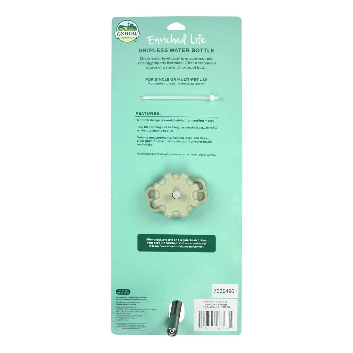 Dripless Water Bottle for Pets G162
