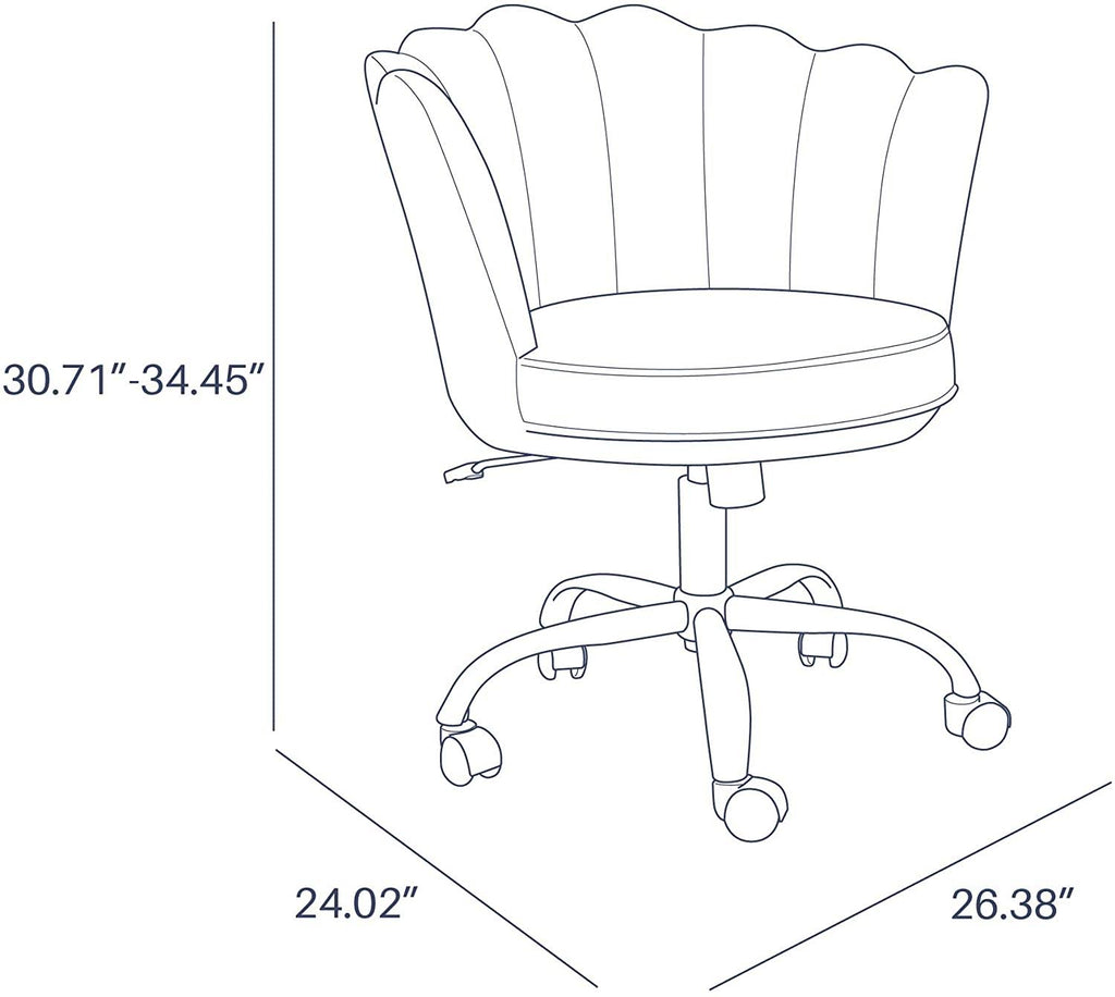 Velvet Swivel Desk Chair Z825