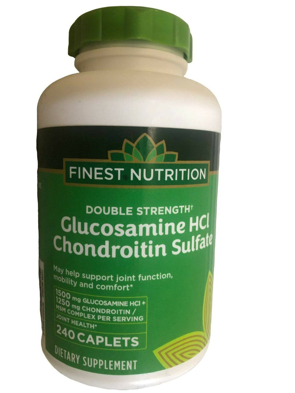 Finest Nutrition Glucosamine Chondroitin Caplets 240 Count