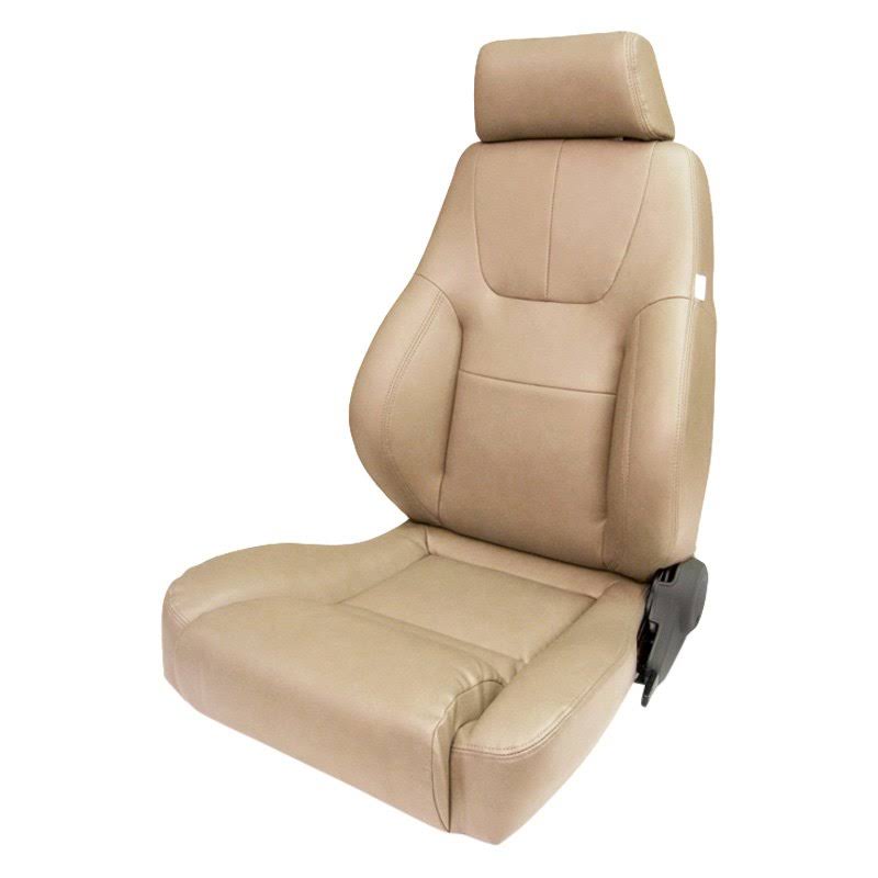 Procar 80-1200-54L Elite Lumbar Series 1200 Seat Vinyl Beige Passenger Side 1969