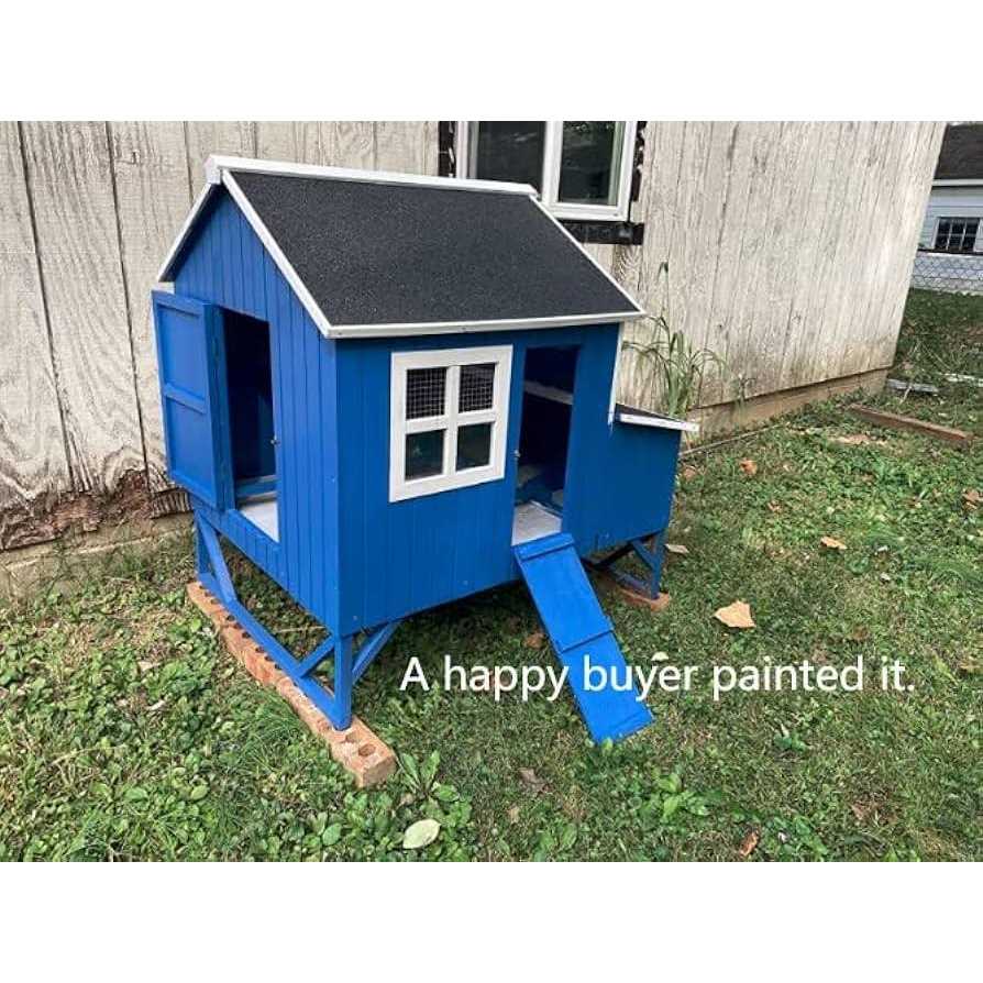 Large Wood Chicken Coop Backyard Hen House with 3 Nesting Box R622