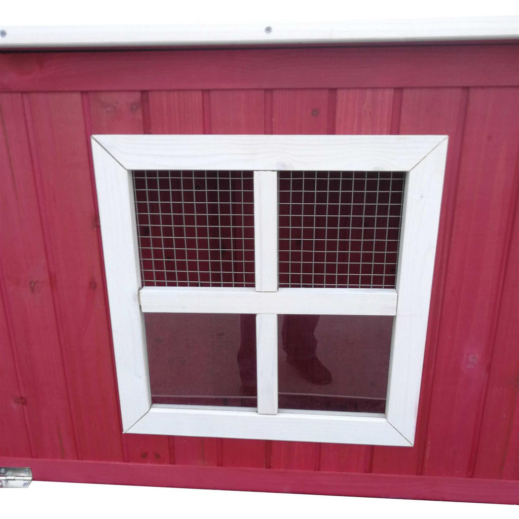 Wood Chicken Coop Hen House Run with Nesting Box E767216