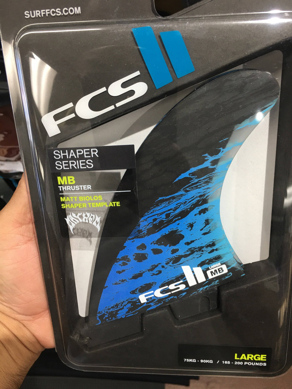 Carbon Tri Fins Medium / Green P7298