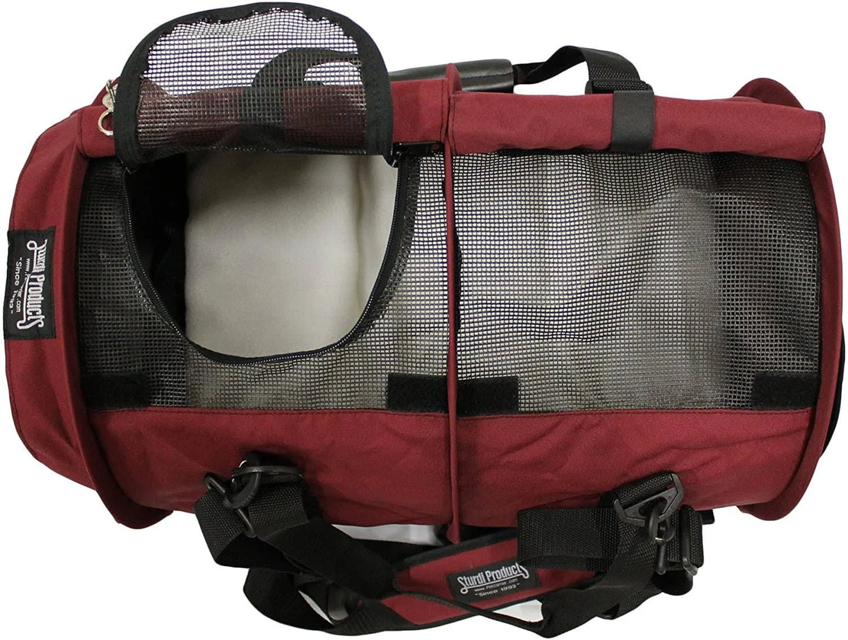 Flexible Height Pet Carrier Large / Bordeaux I177