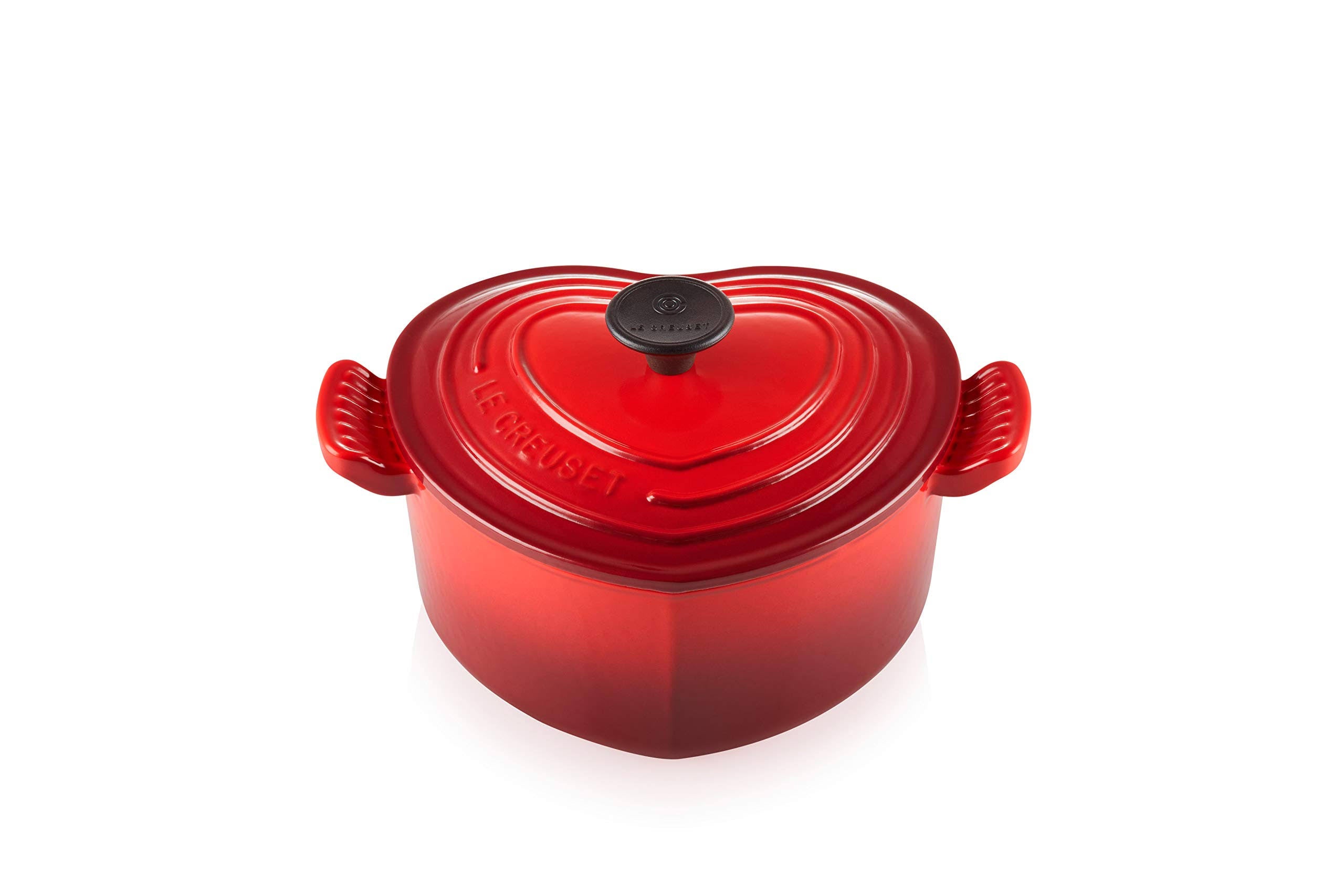 Enameled Cast-Iron 2-Quart Heart Casserole Red V84295